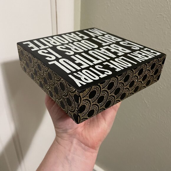 Home Decor - Our Story Is My Favorite - Box Sign - 6" by 6" MUST BE BUNDLED - Picture 3 of 5
